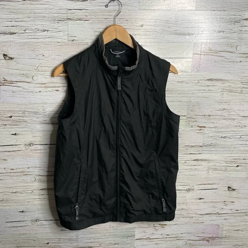 Lands end black vest athletic  size small